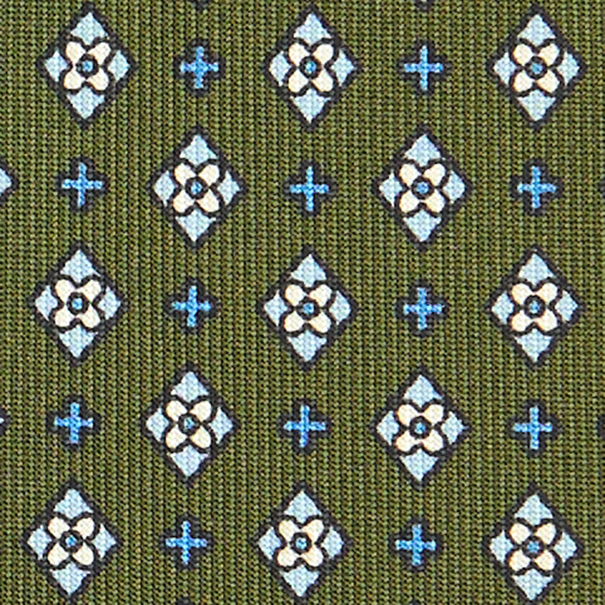 OLIVE GREEN  CLASSIC SILK TIE