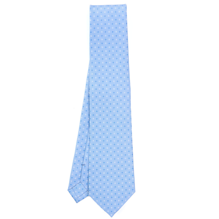 CRAVATTA SARTORIALE CLASSICA IN SETA AZZURRA