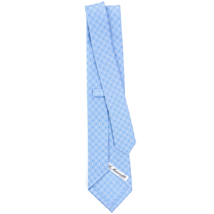 CRAVATTA SARTORIALE CLASSICA IN SETA AZZURRA