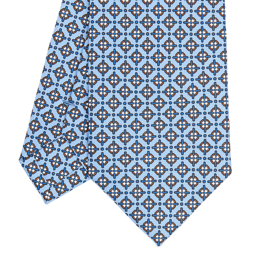 CRAVATTA SARTORIALE CLASSICA IN SETA AZZURRA