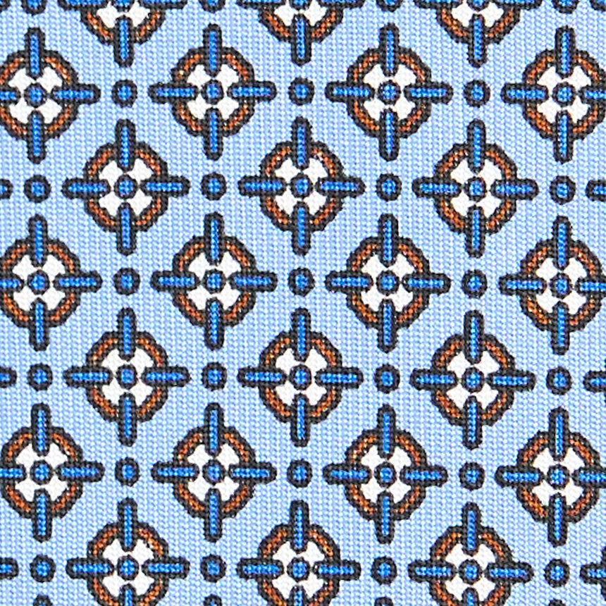 CRAVATTA SARTORIALE CLASSICA IN SETA AZZURRA