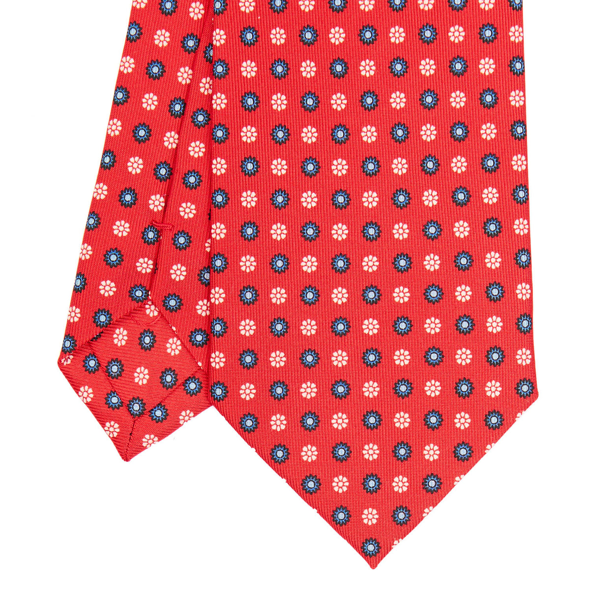 Red Classic Silk Tie - Small Flower Pattern – E.Marinella