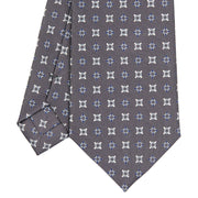 dark_grey_classic_silk_tie_small_flower_pattern_tip_detail