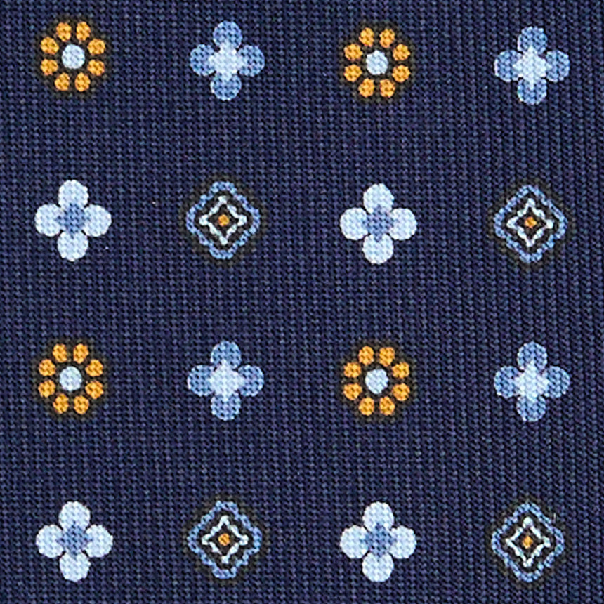 CRAVATTA SARTORIALE CLASSICA IN SETA BLU SCURO