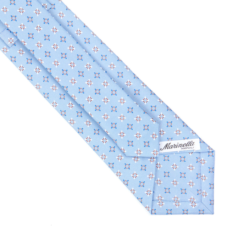 CRAVATTA SARTORIALE CLASSICA IN SETA AZZURRA