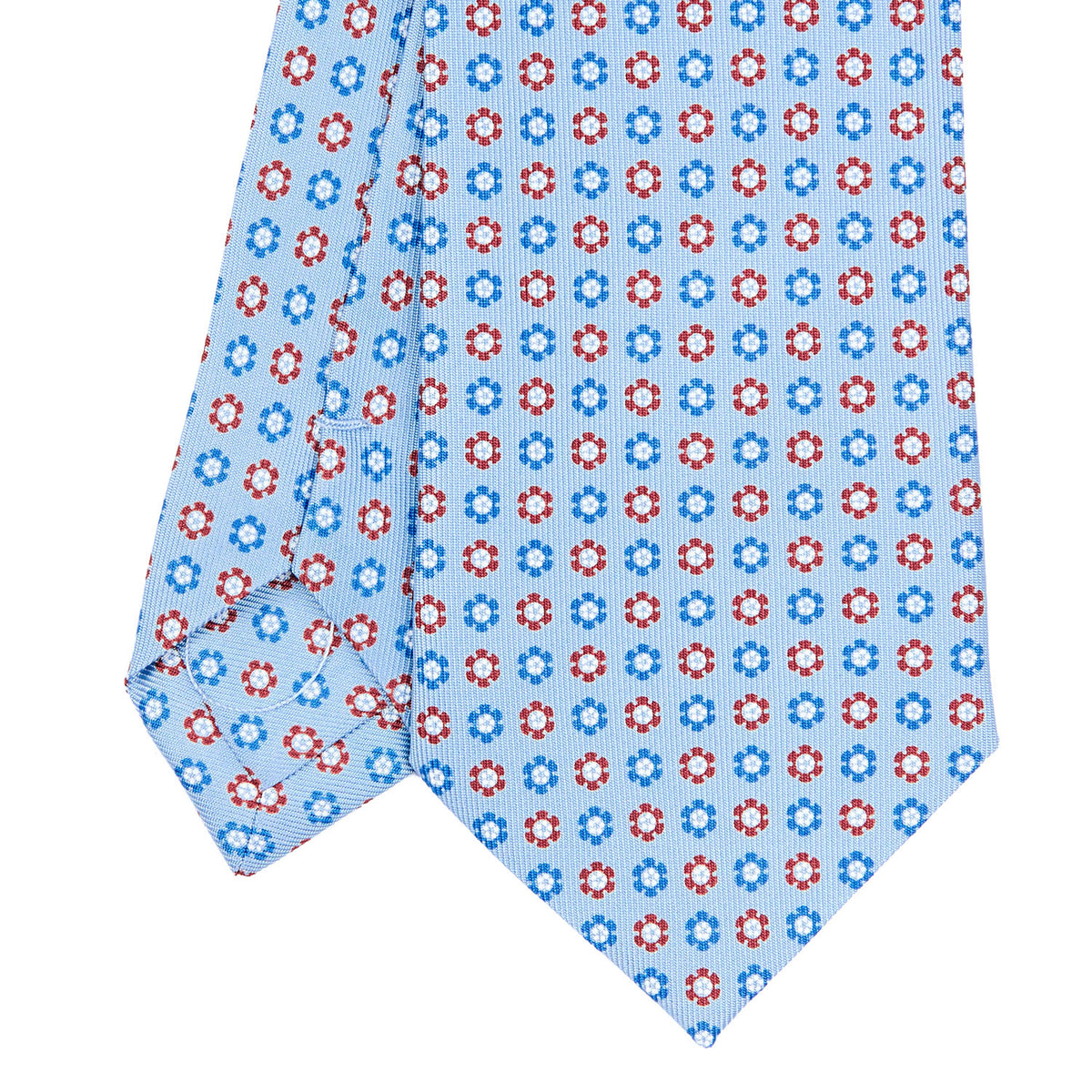 Dark Green Classic Silk Tie - Small Flower Pattern – E.Marinella
