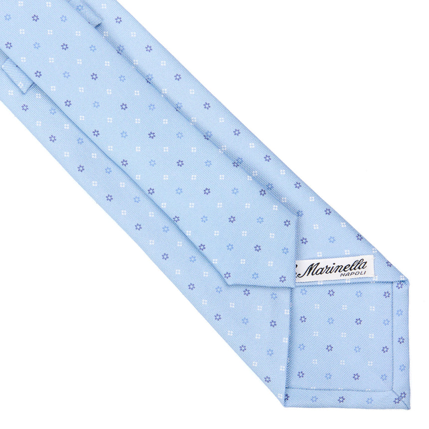 CRAVATTA SARTORIALE CLASSICA IN SETA AZZURRA