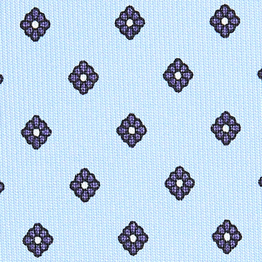 CRAVATTA SARTORIALE CLASSICA IN SETA AZZURRA