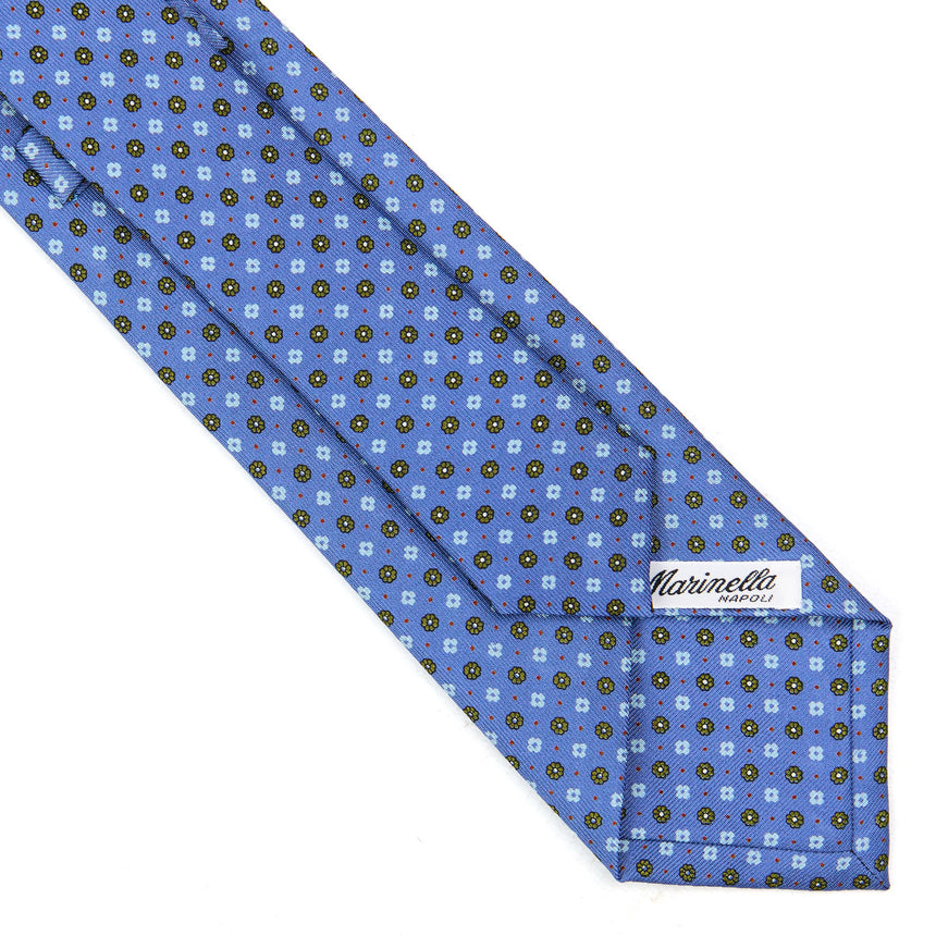 CRAVATTA SARTORIALE CLASSICA IN SETA AZZURRO POLVERE