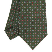 olive_green_classic_silk_tie_small_flower_pattern_tip_detail