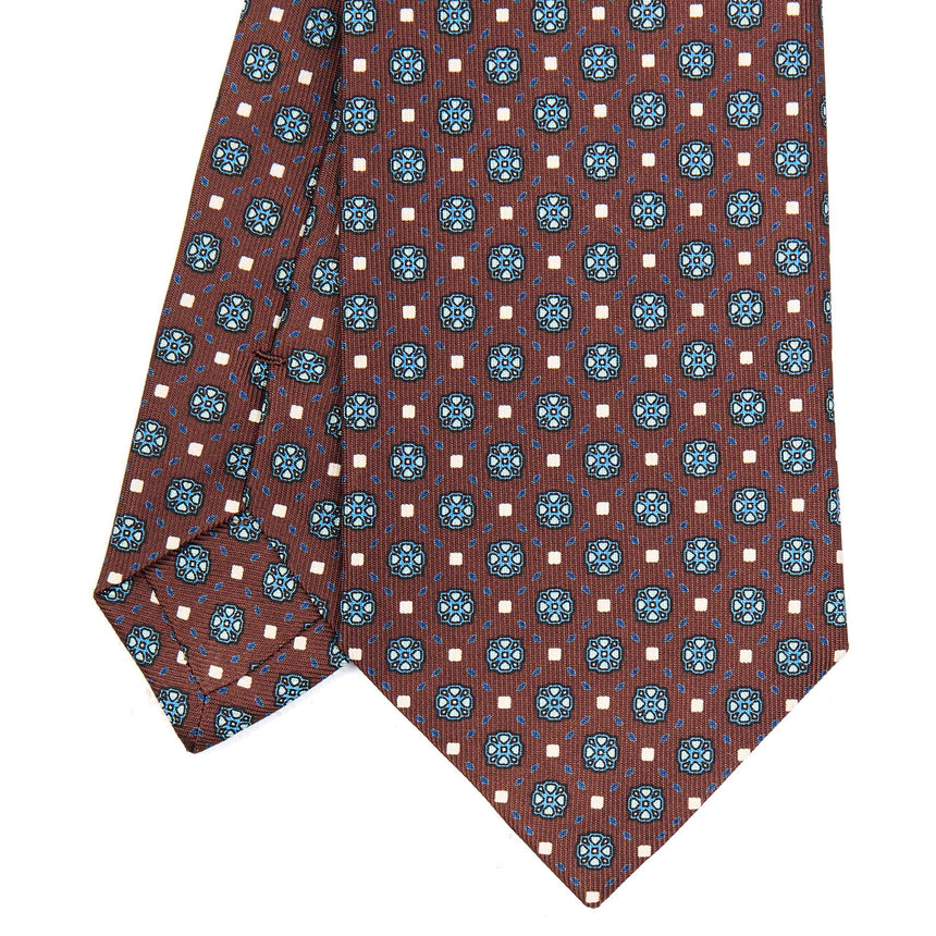 CRAVATTA SARTORIALE CLASSICA IN SETA MARRONE SCURO