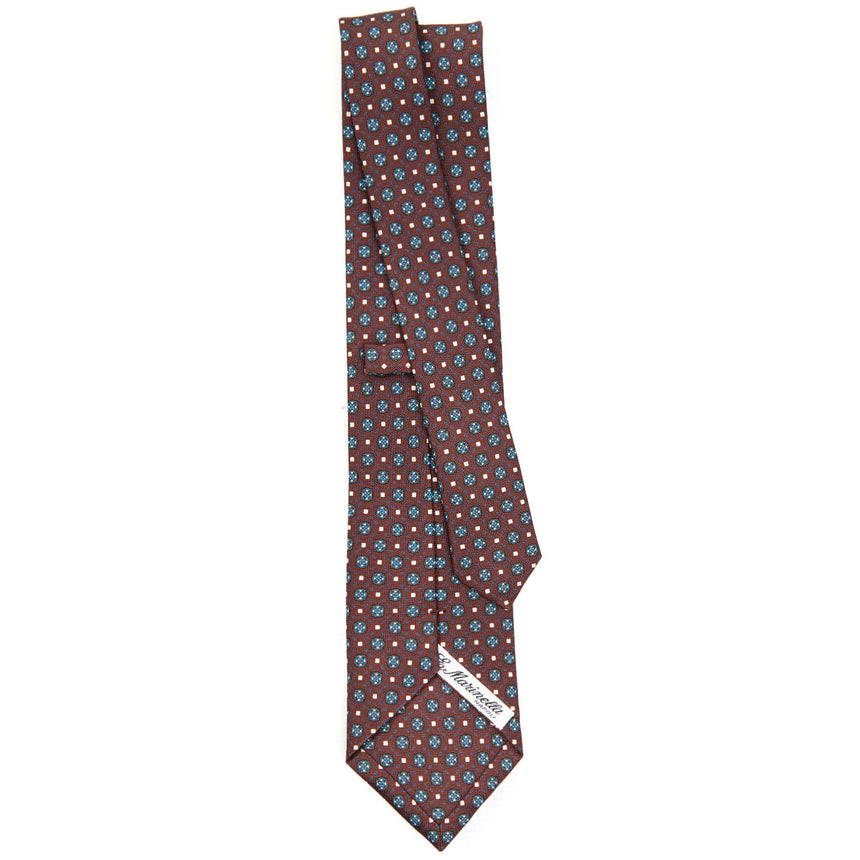 CRAVATTA SARTORIALE CLASSICA IN SETA MARRONE SCURO