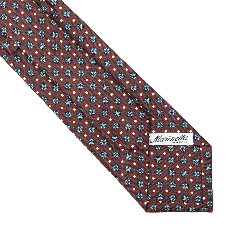 CRAVATTA SARTORIALE CLASSICA IN SETA MARRONE SCURO