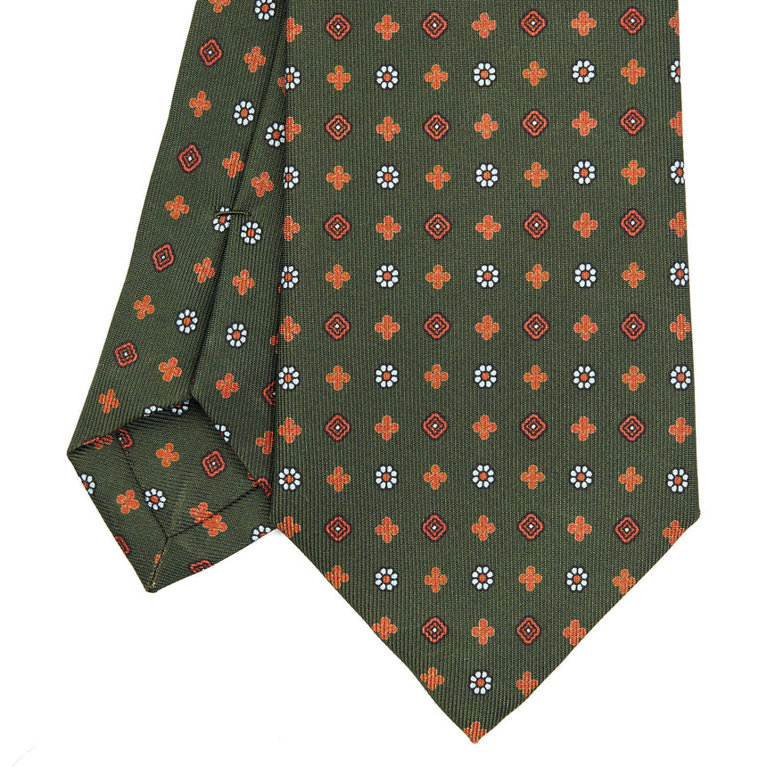 OLIVE GREEN  CLASSIC SILK TIE