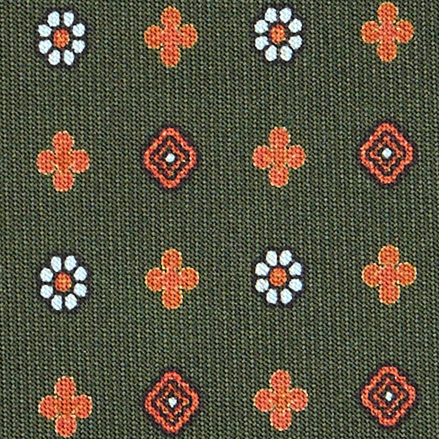 OLIVE GREEN  CLASSIC SILK TIE