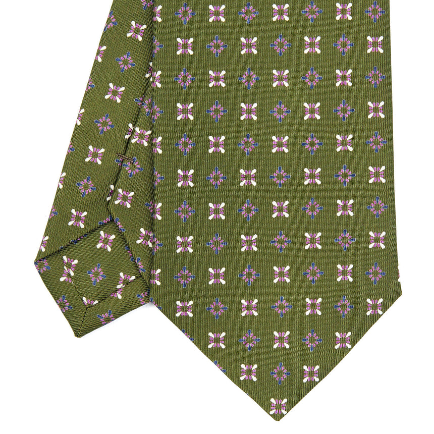 OLIVE GREEN  CLASSIC SILK TIE