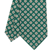 dark_green_sartorial_classic_silk_tie_small_flower_pattern_tip_detail