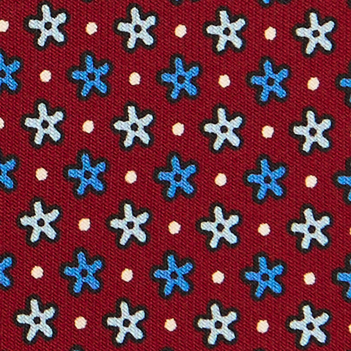 burgundy_classic_silk_tie_small_flower_pattern_fabric_detail