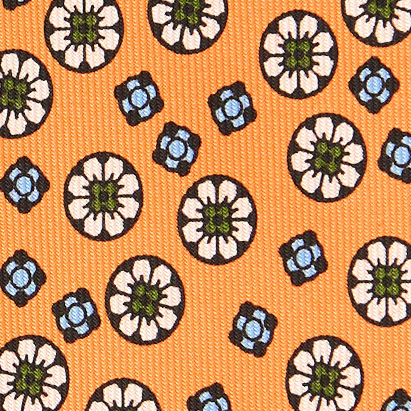 orange_sartorial_classic_silk_tie_small_flower_pattern_fabric_detail