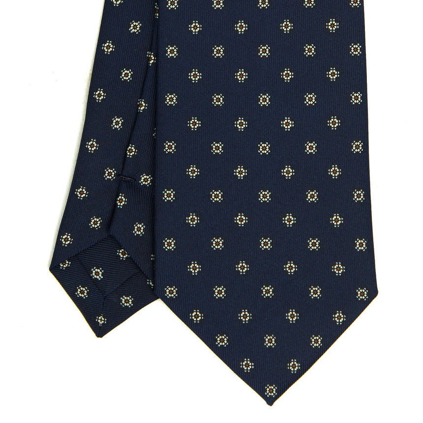 CRAVATTA SARTORIALE CLASSICA IN SETA BLU SCURO