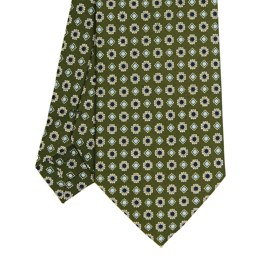 OLIVE GREEN  CLASSIC SILK TIE