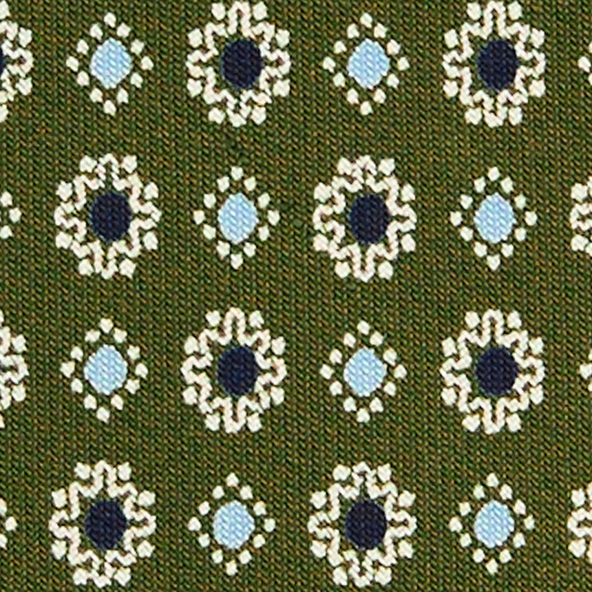 OLIVE GREEN  CLASSIC SILK TIE