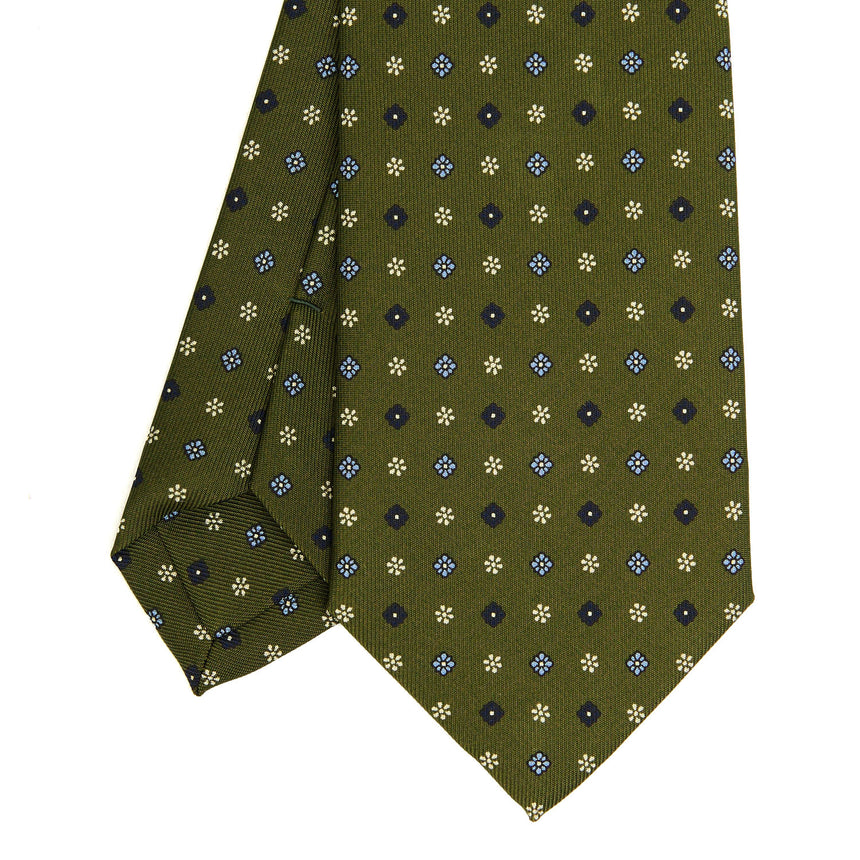 OLIVE GREEN  CLASSIC SILK TIE