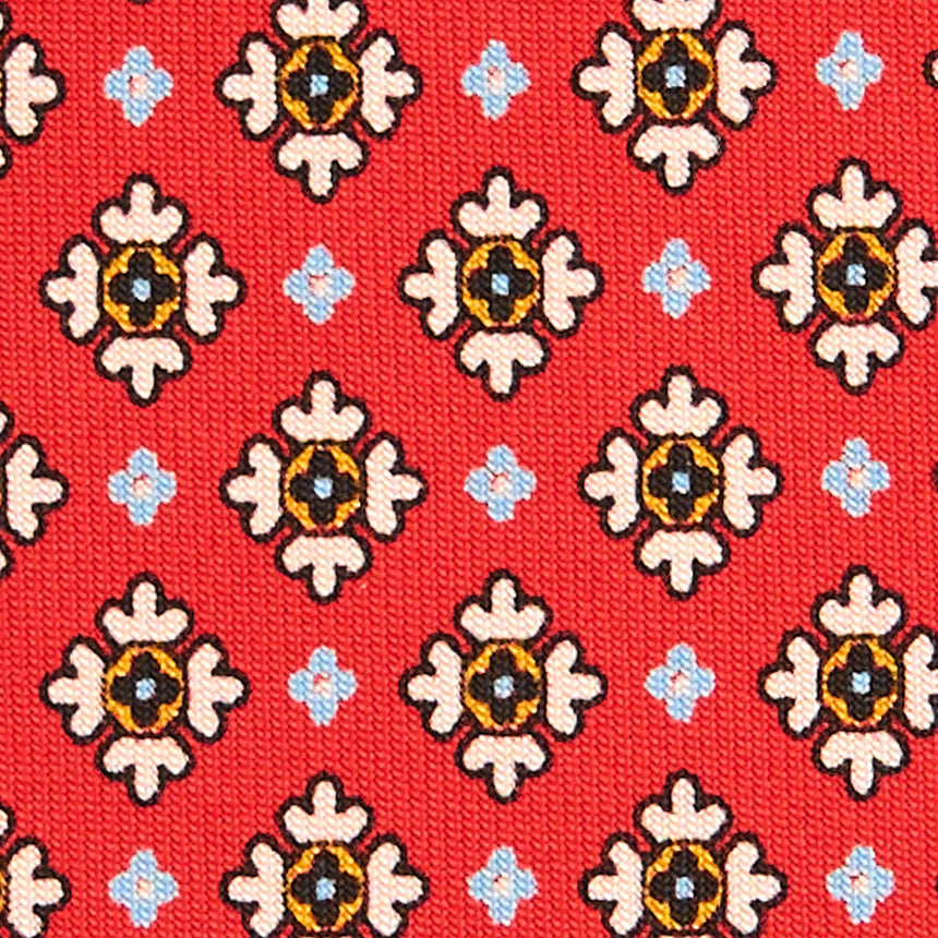RED SARTORIAL CLASSIC SILK TIE