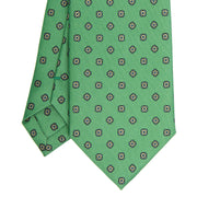 green_sartorial_classic_silk_tie_small_flower_pattern_tip_detail