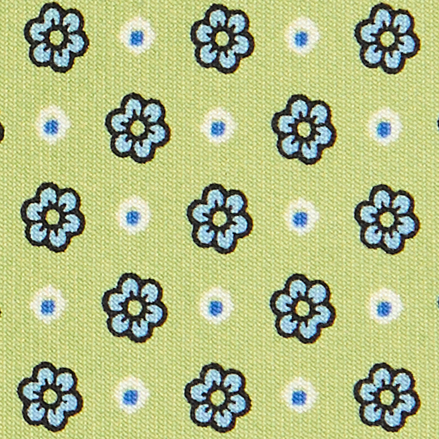 light_green_sartorial_classic_silk_tie_small_flower_pattern_fabric_detail