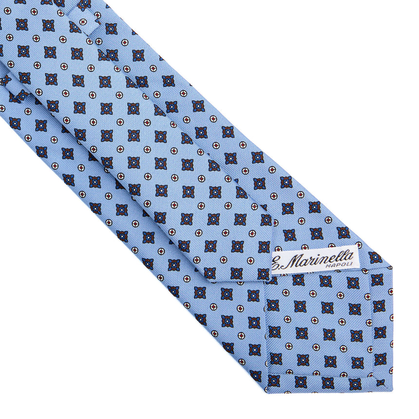 CRAVATTA SARTORIALE CLASSICA IN SETA AZZURRA