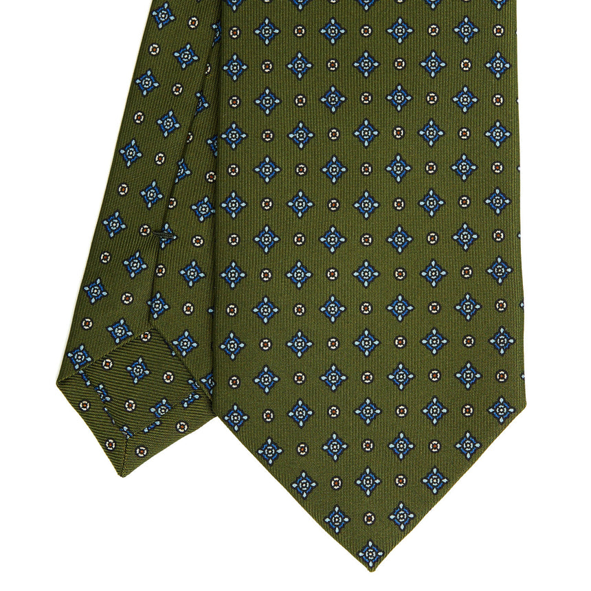 CRAVATTA SARTORIALE CLASSICA IN SETA VERDE OLIVA
