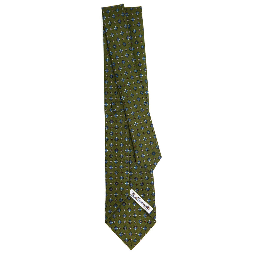 CRAVATTA SARTORIALE CLASSICA IN SETA VERDE OLIVA