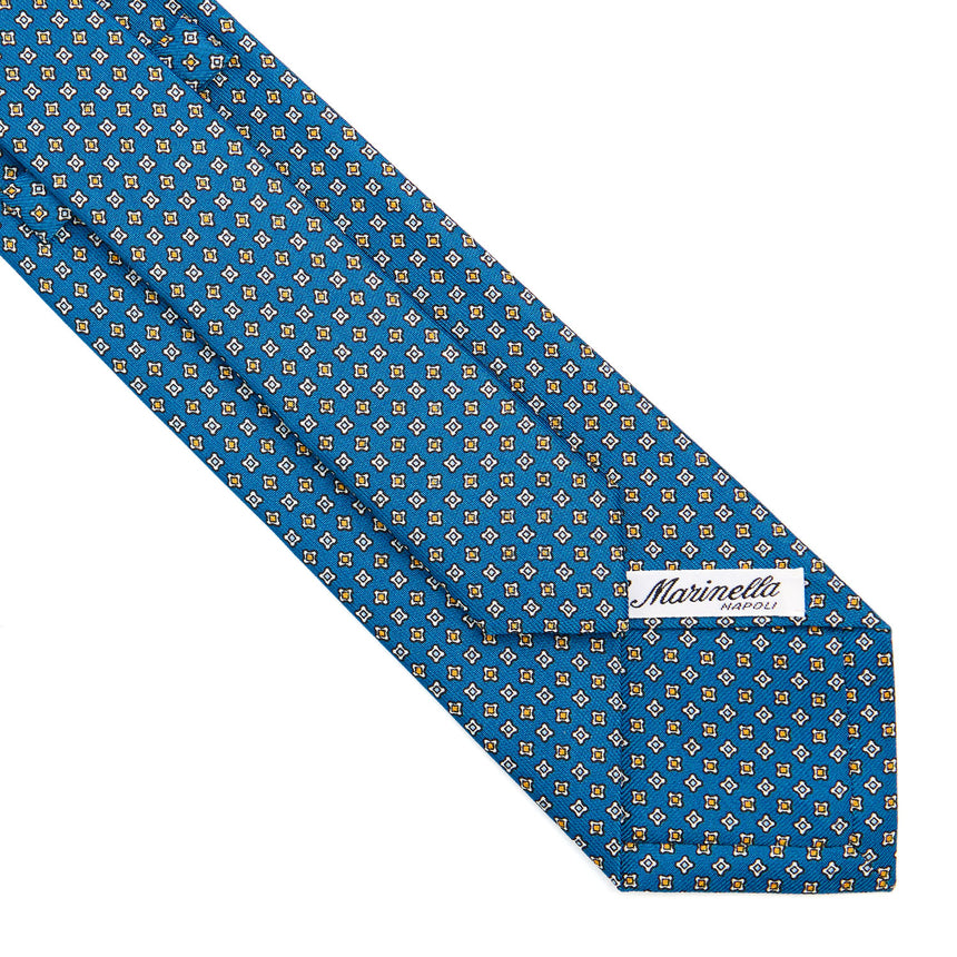 CRAVATTA SARTORIALE CLASSICA IN SETA BLU MEDIO
