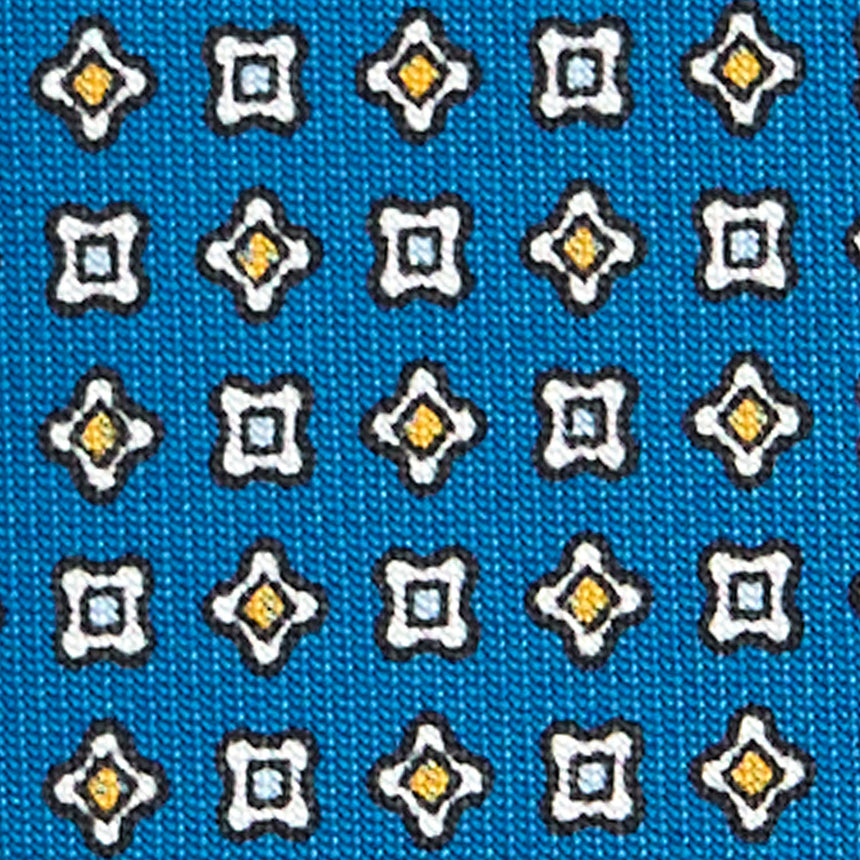 CRAVATTA SARTORIALE CLASSICA IN SETA BLU MEDIO