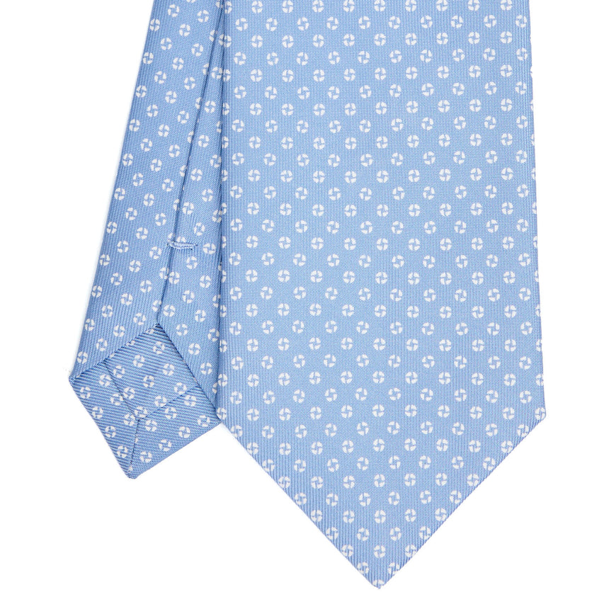 CRAVATTA SARTORIALE CLASSICA IN SETA AZZURRA