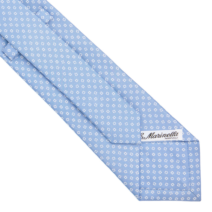 CRAVATTA SARTORIALE CLASSICA IN SETA AZZURRA