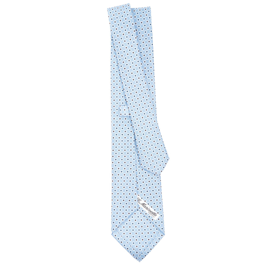 CRAVATTA SARTORIALE CLASSICA IN SETA AZZURRA