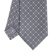 dark_grey_sartorial_classic_silk_tie_small_flower_pattern_tip_detail