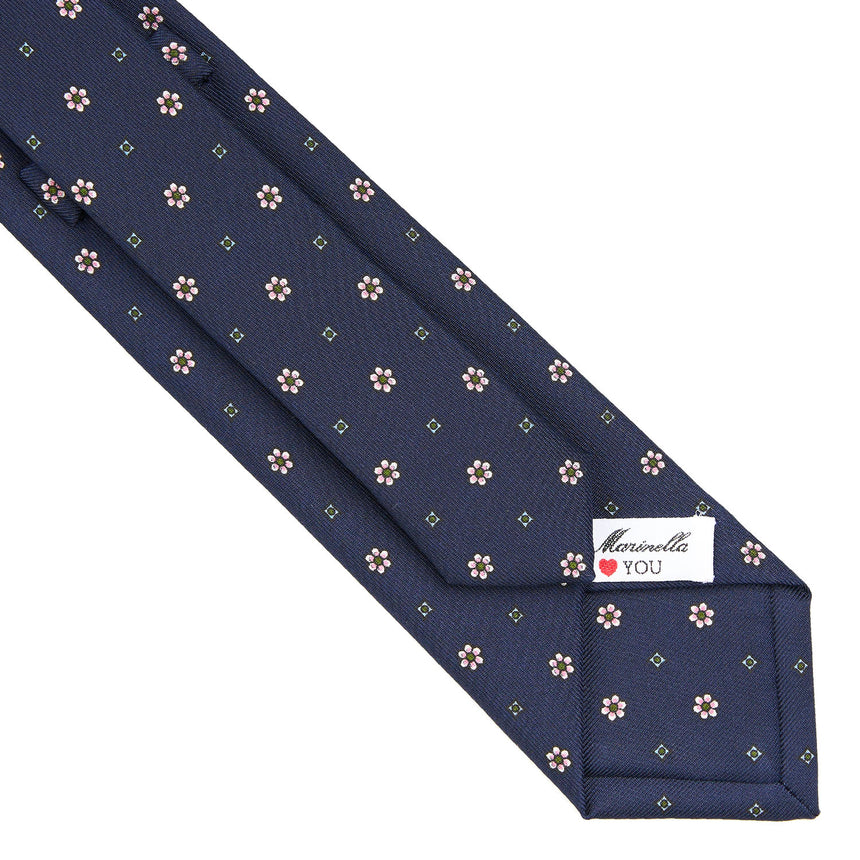 BLUE LADY SILK PRINTED TIE 7 CM