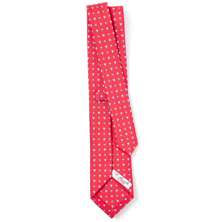 RED SARTORIAL CLASSIC SILK TIE