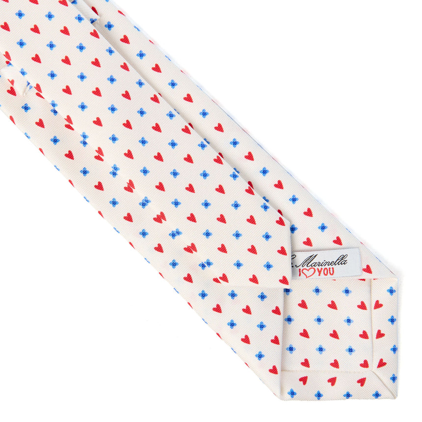 CRAVATTA SARTORIALE CLASSICA IN SETA BIANCA