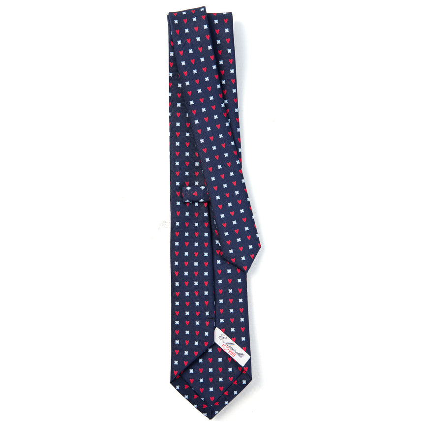 CRAVATTA SARTORIALE CLASSICA IN SETA BLU SCURO