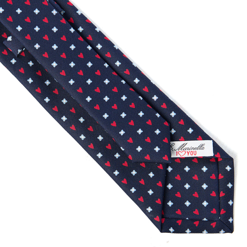 CRAVATTA SARTORIALE CLASSICA IN SETA BLU SCURO