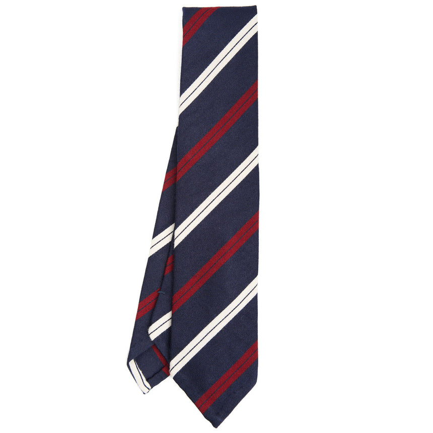 CRAVATTA DONNA IN LANA BLU SCURO