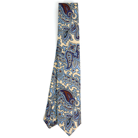 WHITE CLASSIC LADY PRINTED SILK TIE