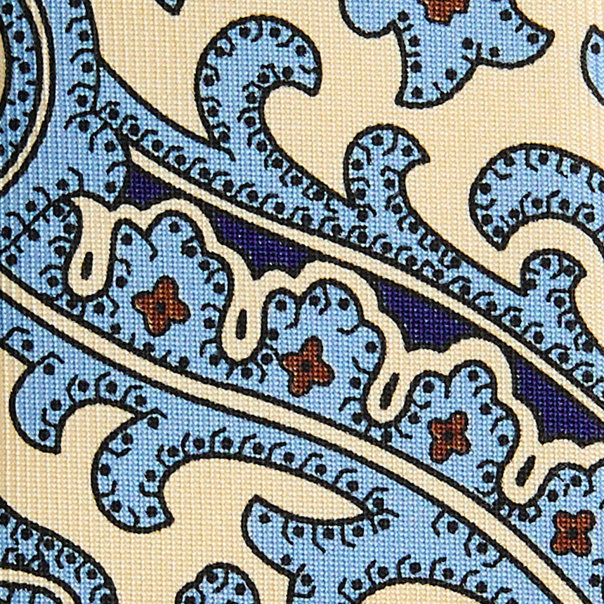 WHITE CLASSIC LADY PRINTED SILK TIE