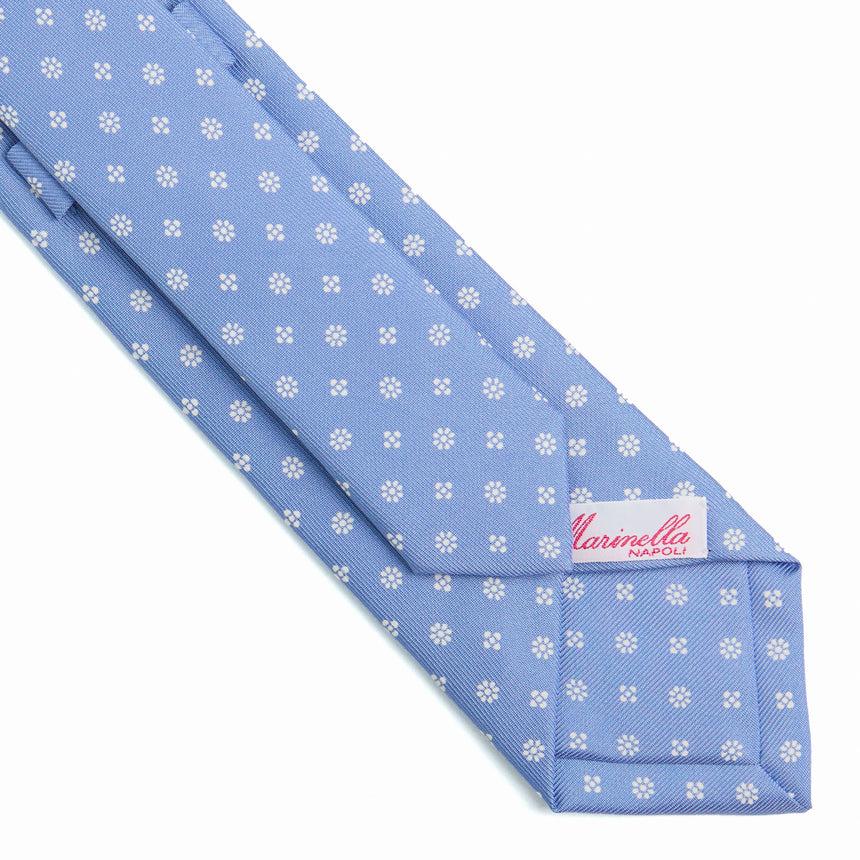 LIGHT BLUE CLASSIC LADY PRINTED SILK TIE