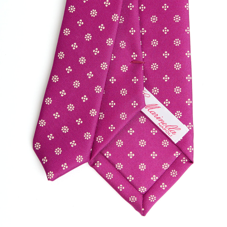 FUCHSIA CLASSIC LADY PRINTED SILK TIE