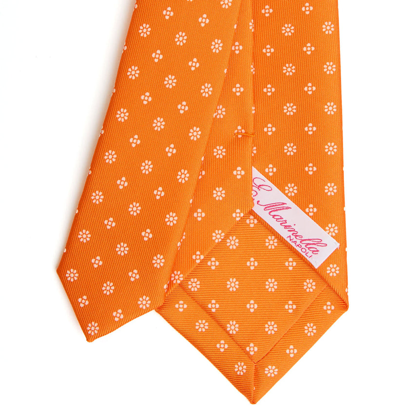 ORANGE CLASSIC LADY PRINTED SILK TIE